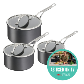 Jamie Oliver by Tefal Cook's Classics H912S344 3-Piece Pan Set - Hard Anodised