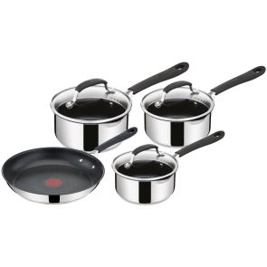 Jamie Oliver by Tefal Quick and Easy E303S444 4-Piece Pan Set - Stainless Steel
