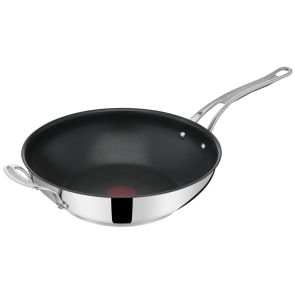Jamie Oliver by Tefal Cook's Classics E3068835 30cm Wok Pan - Stainless Steel