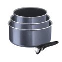 Ingenio Elegance L2319302 4-Piece Saucepan Set - Sparkling Grey