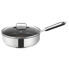 Jamie Oliver by Tefal Everyday E7633314 25cm Sautepan & Lid - Stainless Steel