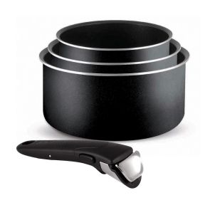 Ingenio Essential L2009342 4-Piece Saucepan Set - Black