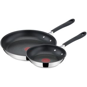 Jamie Oliver by Tefal Quick and Easy E303S244 2-Piece Frying Pan Set - Stainless Steel