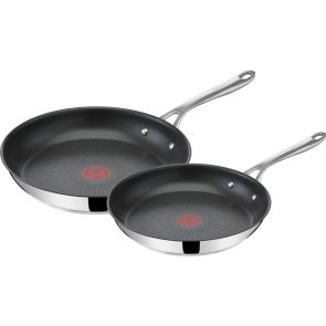 Jamie Oliver by Tefal Cook's Direct E304S244 2-Piece Frying Pan Set - Stainless Steel