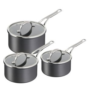 Jamie Oliver by Tefal Cook's Classics H912S344 3-Piece Pan Set - Hard Anodised
